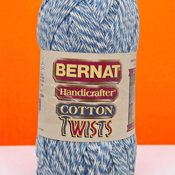 Bernat Handicrafter Cotton Twists Worsted Yarn 1 Skein 12oz/603yds in Denim Jean - Picture 4 of 8